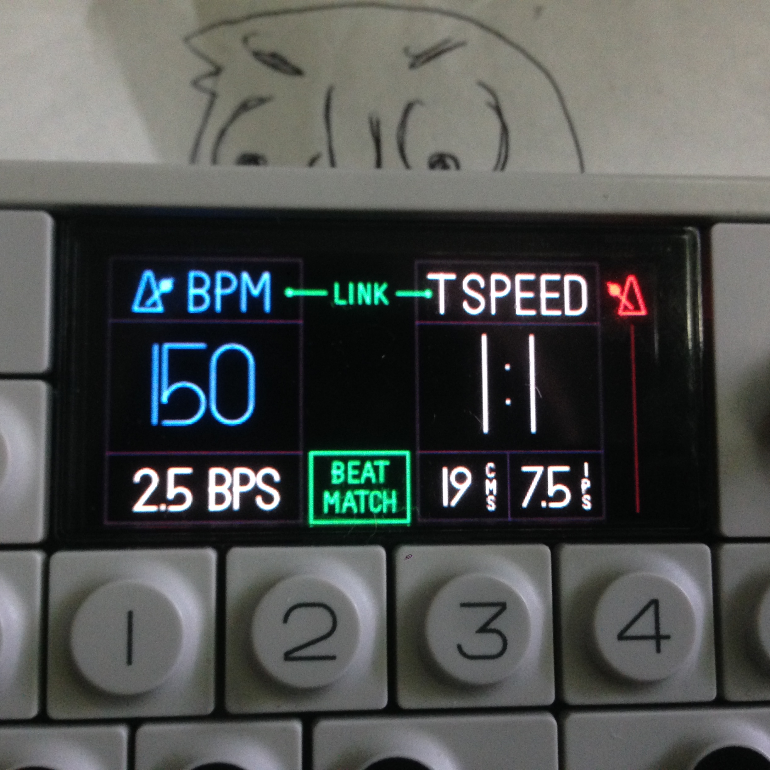 Picture of doodles describing how metronome will trigger sound devices